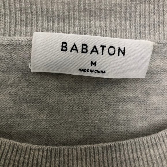 Aritzia Babaton Gray Cropped Top Sweater  Size M - Picture 3 of 5